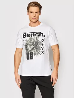 Koszulki męskie - Bench T-Shirt Fontaine 117992 Biały Regular Fit - grafika 1