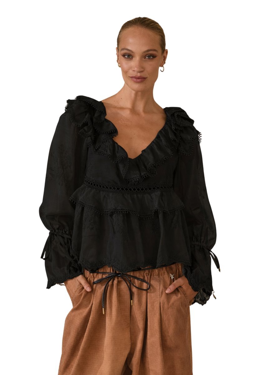 blusa damskie SOUVENIR a balze