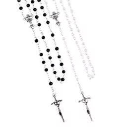 Różaniec - Pierwsza Komunia Święta - 4 mm - szkło - Pamiątka Pierwszej Komunii Świętej - miniaturka - grafika 1