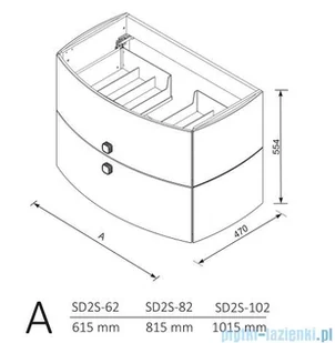 Oristo Louis szafka z umywalką 101x55x47 biały OR50-SD2S-102-1/UME-LU-102-92 | - Szafki łazienkowe - miniaturka - grafika 3