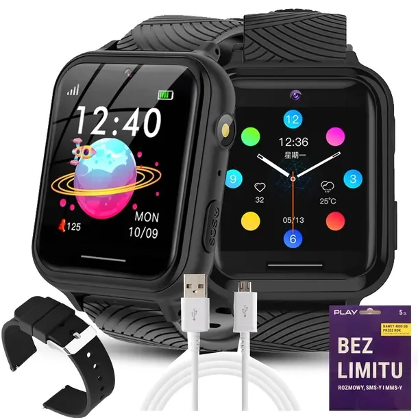 Smartwatch Zegarek Telefon Dla Dzieci Rozmowy Muzyka Sim Z Grami Latarka