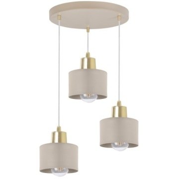 Lampa Wisząca Sufitowa Żyrandol Panta Kaszmirowa Złota Potrójna Kuchenna