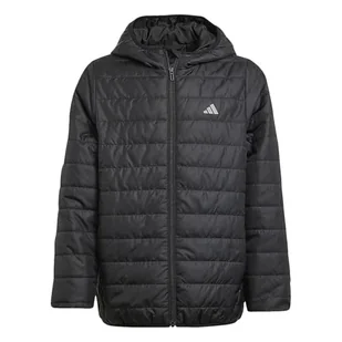 adidas Uniseks - dzieci ESSENTIALS LIGHT PADDED JACKET, black/REFLECTIVE SILVER, 15-16 Years - Kurtki i płaszcze dla chłopców - miniaturka - grafika 1