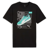 Koszulki męskie - Koszulka męska Puma 68483001 GRAPHIC SNEAKER Czarna - miniaturka - grafika 1