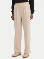 Spodnie damskie - Vero Moda Spodnie materiałowe Hali 10339404 Beżowy Straight Fit - miniaturka - grafika 1