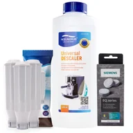 Akcesoria i części do ekspresów do kawy - Zestaw Bosch - AL-Tes46 3szt, Uniwersalny Odkamieniacz 500ml, Siemens TZ80001 Tabletki Czyszczące - miniaturka - grafika 1