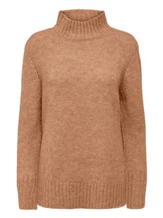 ONLY Sweter w kolorze karmelowym - Swetry damskie - miniaturka - grafika 1