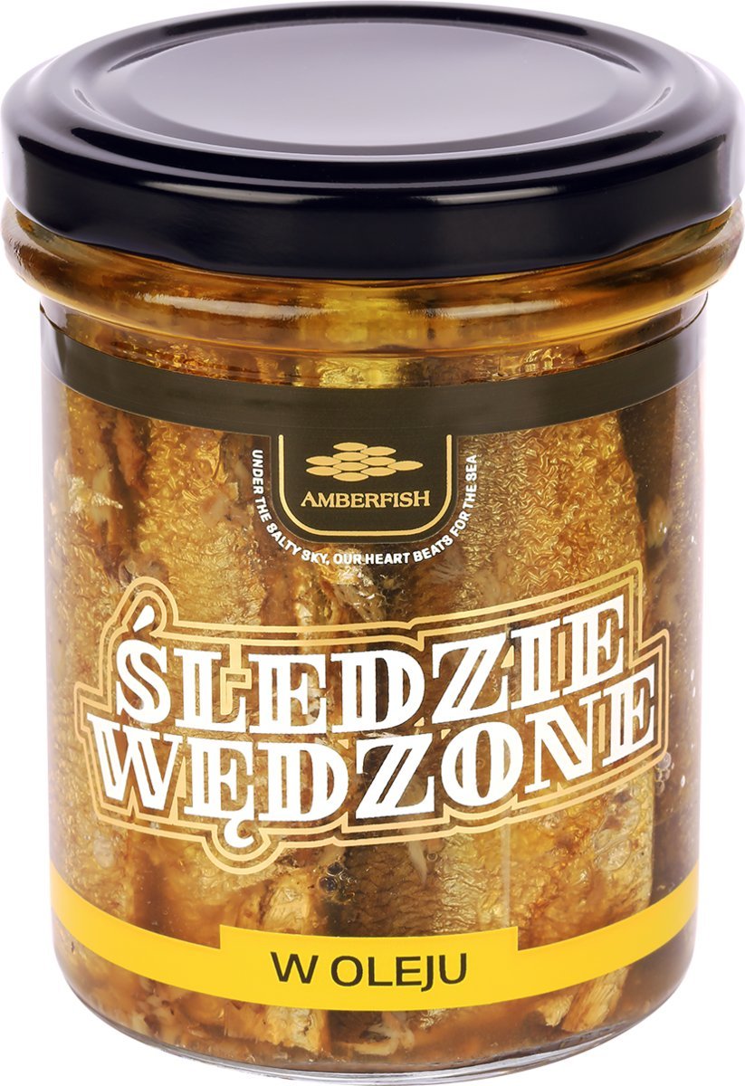 BAŁTYCKIE ŚLEDZIE WEDZONE W OLEJU 180g AMBERFISH