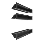 Akcesoria kominkowe - Zestaw Luft Prosty 3X Do Kominka Z Szybą Prostą - miniaturka - grafika 1