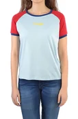 Koszulki i topy damskie - WRANGLER RAGLAN TEE ANGEL FALLS BLUE T-SHIRT DAMSKI - miniaturka - grafika 1