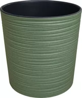 Donice - LAMELA Doniczka plastikowa 25 cm zielona MALWA - miniaturka - grafika 1