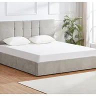 Meble do sypialni - Łóżko ze skrzynią 180 x 200 cm - Tkanina - Szary - HOPEYA Pascala Morabito - miniaturka - grafika 1