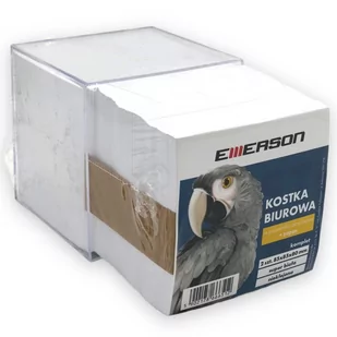 KOSTKA BIURKOWA PAPIEROWA 85x85x80mm SUPER BIAŁA EMERSON - Etykiety samoprzylepne i bloki etykiet - miniaturka - grafika 1