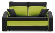 Sofy i kanapy - Sofa do salonu, rozkładana, Hewlet Plus, 148x86x80 cm, czarny, limonka - miniaturka - grafika 1