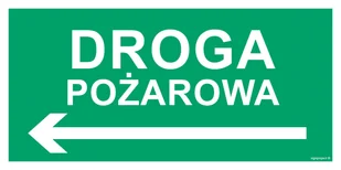 AC077 DROGA POŻAROWA W LEWO, TS - PŁYTA TD FOTOLUMINESCENCYJNA; (400X200MM) - Systemy ekspozycyjne i znaki informacyjne - miniaturka - grafika 1