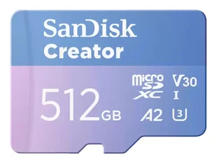 SanDisk Creator 512 GB MicroSDXC UHS-I Klasa 10 SDSQXAV-512G-GN6MS - Karty pamięci - miniaturka - grafika 1