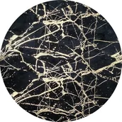 Dywany - Dywan drukowany Neva petra folia 100 cm czarno-złoty - miniaturka - grafika 1