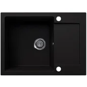 Zlewozmywaki - EOS Zlewozmywak granitowy UNITO z ociekaczem (czarny brokat złoty) - miniaturka - grafika 1