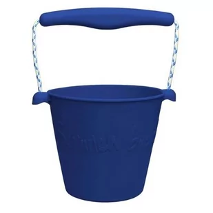 Scrunch Składane wiaderko do wody i piasku Bucket - Granatowy - Zabawki do piasku - miniaturka - grafika 1