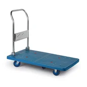 Wózki magazynowe - B2B Partner Wózek platformowy ze składaną rączką, 1300x700 mm, nośność 500 kg 494027 - miniaturka - grafika 1