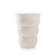 Wazony i flakony - Wazon szklany kremowy SCANDI DECO H19 - miniaturka - grafika 1