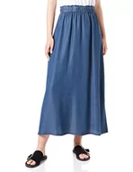 Spódnice - ONLY Damska spódnica maxi luźny krój, niebieski (Dark Blue Denim), XS - miniaturka - grafika 1