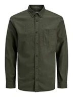 Koszule męskie - Jack & Jones Koszula - Slim fit - w kolorze khaki - miniaturka - grafika 1