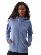 Bluzy damskie - Damska bluza polarowa polar 4F z kapturem FLEF291 DENIM 32S S - miniaturka - grafika 1
