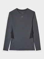 Koszulki sportowe męskie - 4F Koszulka sportowa w kolorze szarym - miniaturka - grafika 1