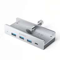Złącza, przejściówki, adaptery - Hub MH4PC montowany na zacisk USB-C / USB-A USB-C - srebrny ORICO - miniaturka - grafika 1