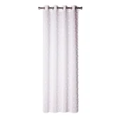 Firany - SPLENDID Firana na przelotkach UNIQUE 140 x 260 cm biała z pomponikami - miniaturka - grafika 1
