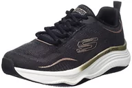 Trampki damskie - Skechers Damskie trampki D'LUX fitness, czarne, 3 UK - miniaturka - grafika 1