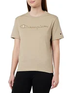 Koszulki i topy damskie - Champion T-Shirt Damski, Brązowy piasek, XL - miniaturka - grafika 1