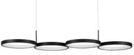 Lampy sufitowe - Designerska lampa wisząca LE42829 LED 41W czarna - miniaturka - grafika 1