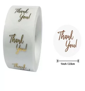 Naklejki Ozdobne Okrągłe Thank You 20 Szt. - Scrapbooking - miniaturka - grafika 1