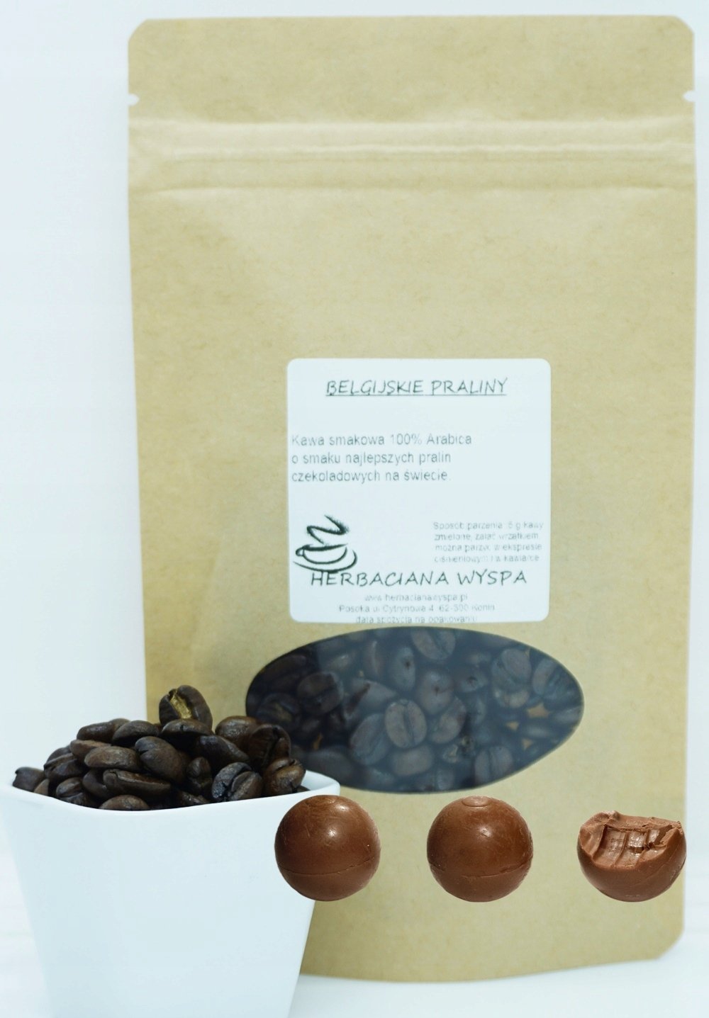 Kawa Belgijskie Praliny 1 kg ziarnista mielimy na życzenie