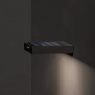 Lampy ogrodowe - KLEWE LED kinkiet solarny ALA WALL, antracyt, aluminium, IP65 - miniaturka - grafika 1