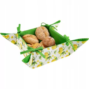 Koszyk 23 x 23 x 7 na Pieczywo Bawełna Lemon - Dekoracje domu - miniaturka - grafika 1