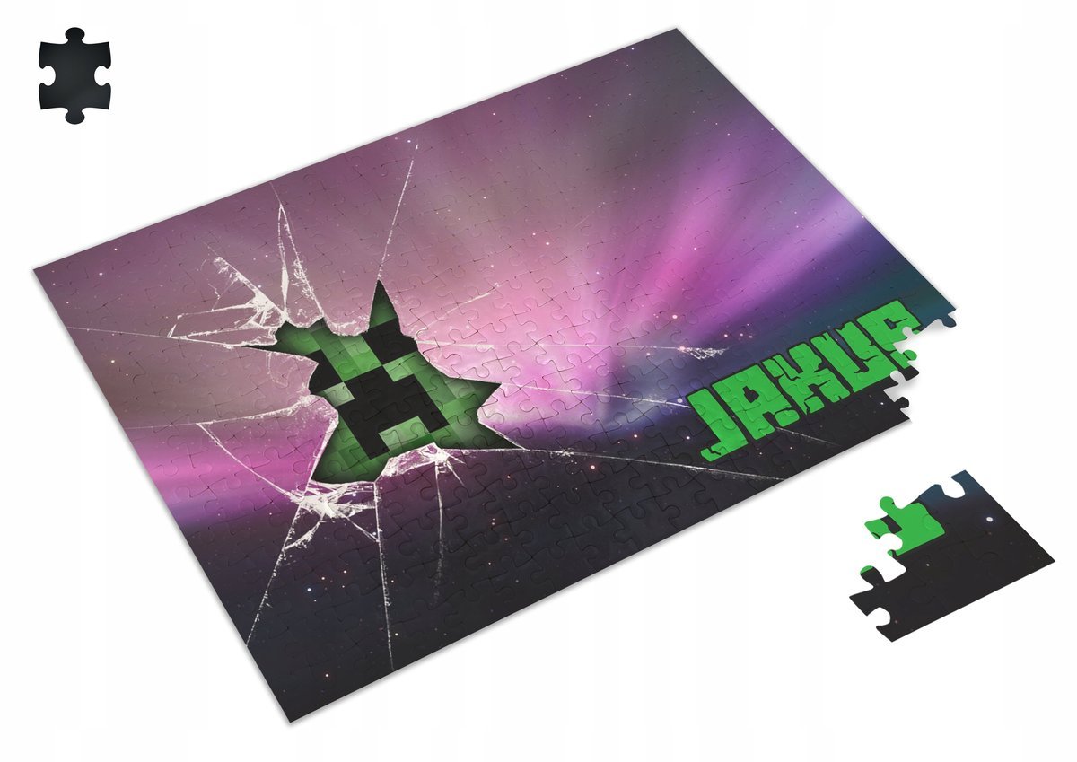 PUZZLE Minecraft Gra + IMIĘ Pudełko 252 el. #12