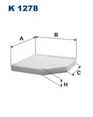 Filtry kabinowe - Filtron K1278 ogrzewanie K1278 - miniaturka - grafika 1