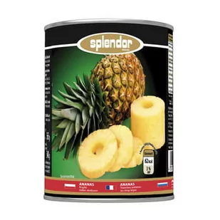 Splendor ANANAS PLASTRY 580 ML zakupy dla domu i biura! 32625378 - Warzywa w marynacie - miniaturka - grafika 1