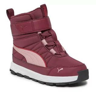 Buty dla dziewczynek - Śniegowce Puma Evolve Boot AC+ PS 392645 04 Dark Jasper-Future Pink-Astro Red - grafika 1