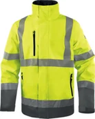 Odzież robocza - Delta Plus TRACK - kurtka ostrzegawcza ocieplana z poliestru powlekanego PU 4 kieszenie. tkanina pikowana, poliester ripstop - pomarańczowy fluo-szary S - miniaturka - grafika 1