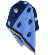 Apaszki i szaliki damskie - Ciepły szal szalik dwustronny sowy dzianina - miniaturka - grafika 1