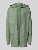 Swetry damskie - Kurtka z dzianiny o kroju regular fit z kapturem model ‘DOFFY’ - miniaturka - grafika 1