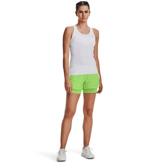 Spodnie sportowe damskie - Damskie spodenki treningowe UNDER ARMOUR Play Up 2-in-1 Shorts - limonkowe - grafika 1