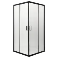 Kabiny prysznicowe - Kerra Soho Square Black 80 Kwadratowa kabina prysznicowa bez brodzika - miniaturka - grafika 1