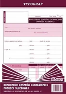 Druki akcydensowe - DRUK ROZLICZENIE KOSZTÓW ZAGRANICZNEJ PODRÓŻY SŁUŻBOWEJ A5 TYPOGRAF 02134 - miniaturka - grafika 1