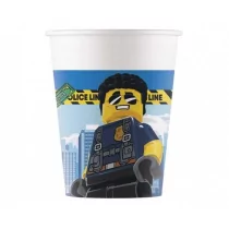 Procos Kubeczki urodzinowe Lego City - 200 ml - 8 szt. 93511 - Urodziny dziecka - miniaturka - grafika 1