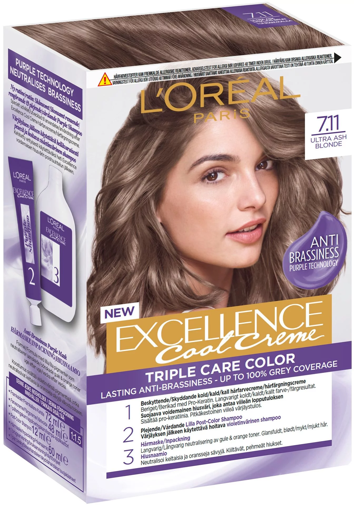 Loreal L'Oreal L'Oreal Cool Creme Farba do włosów 7.11 Ultrapopielaty Blond  - Ceny i opinie na Skapiec.pl